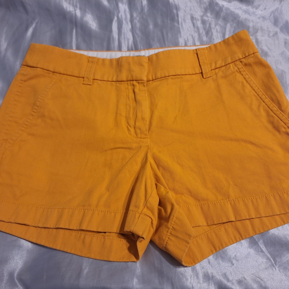 J. Crew Yellow Bermuda Shorts Cotton Blend Classic